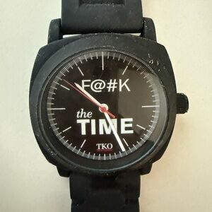 TKO Black Statement Analog Watch. Needs new battery